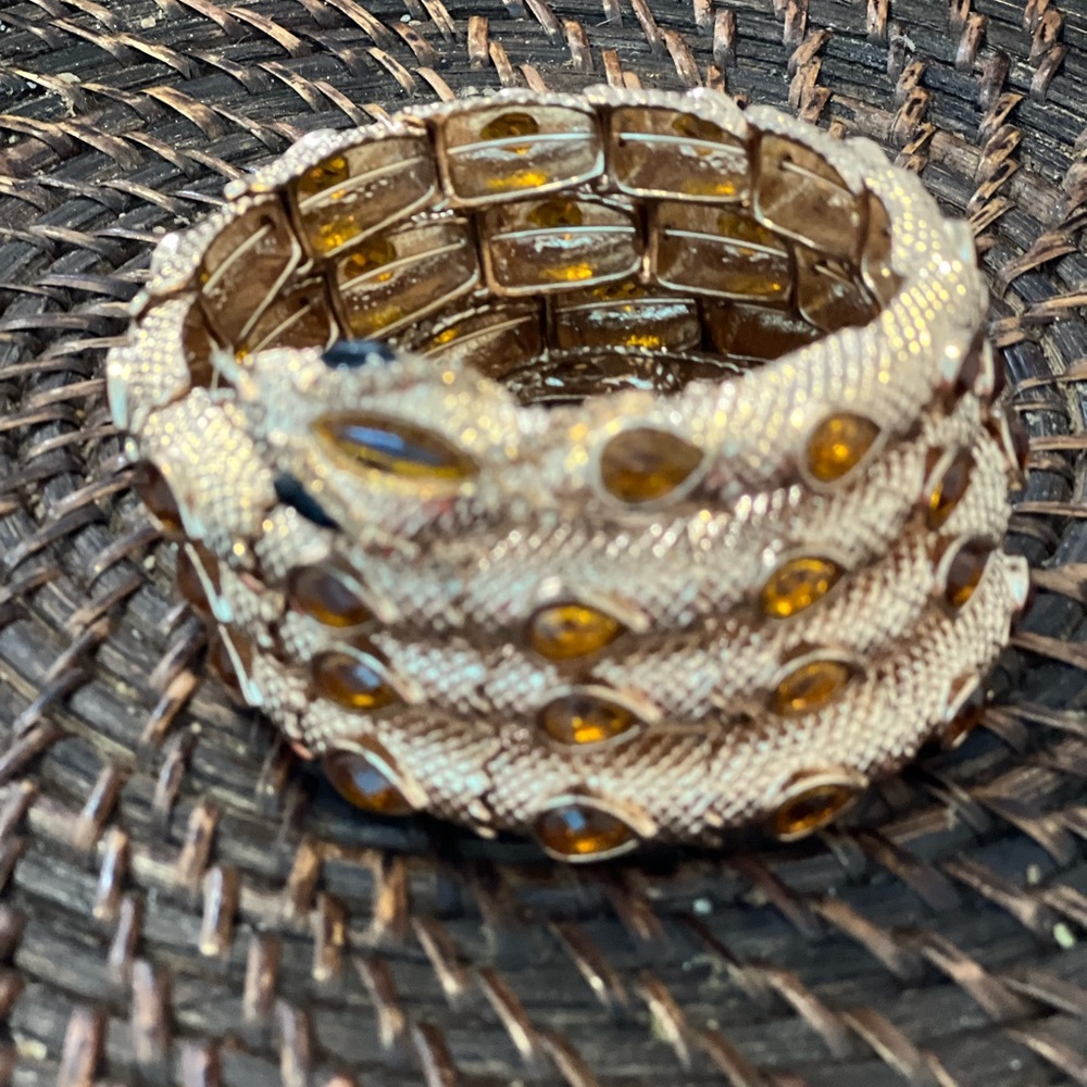 Elegant Gold Textured Bracelet Set